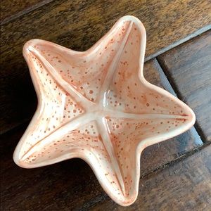 Sandy Shore Ceramic Starfish Dish Light Orange